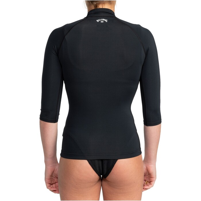 2024 Billabong Frauen Tropic Surf Kurzarm-Lycra-Weste EBJWR03019 - Black